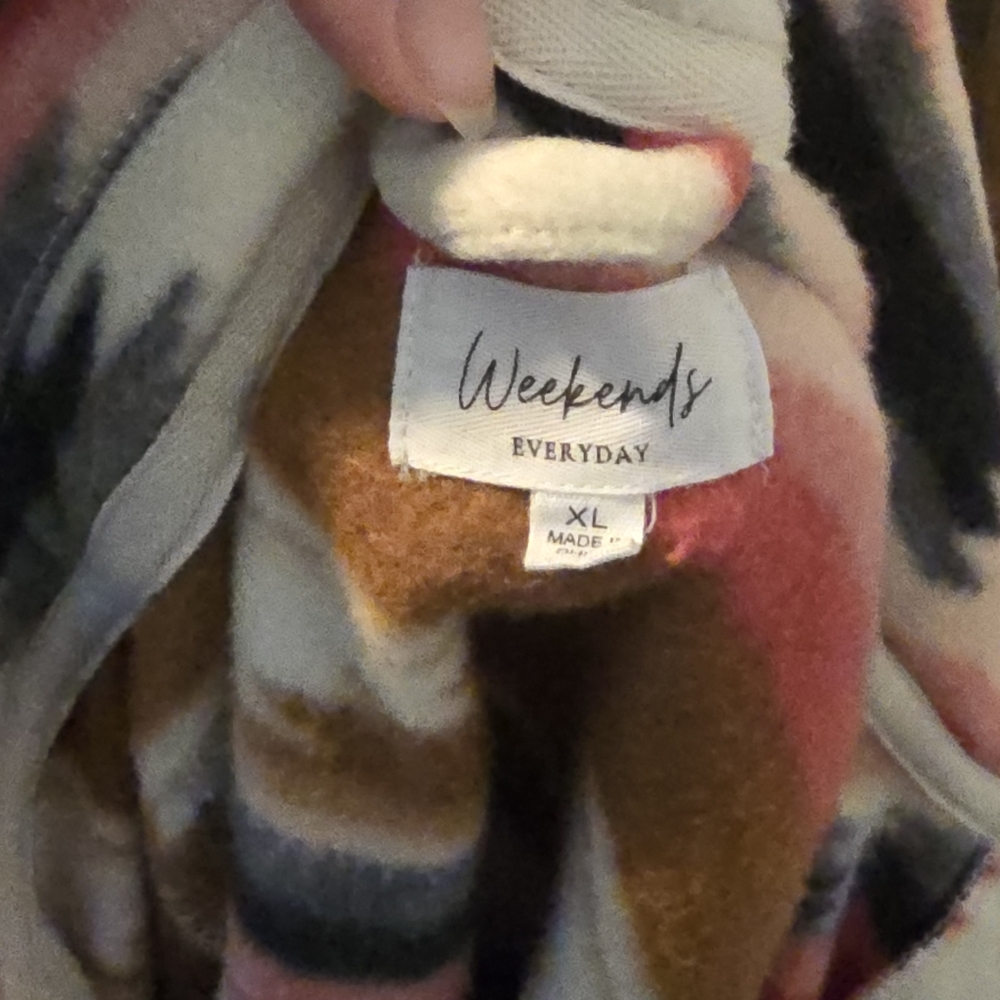 Stylish Multicolor Button-Up Fleece Shacket - Picture 7 of 8